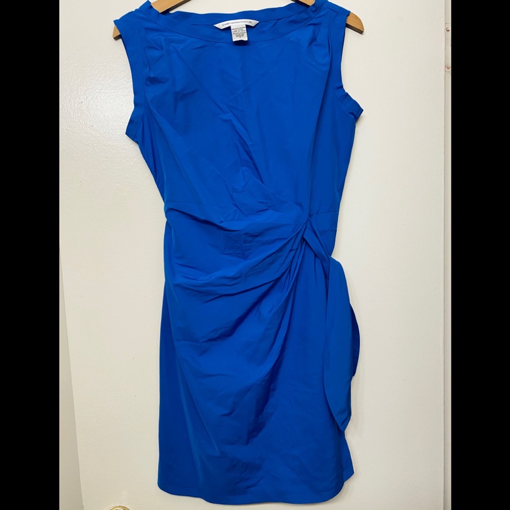 Diane von Furstenberg blue wrap dress
